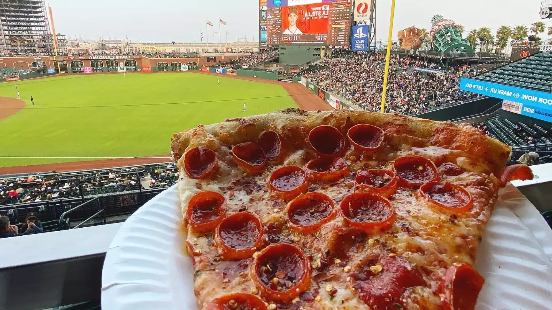 Pizza no Oracle Park