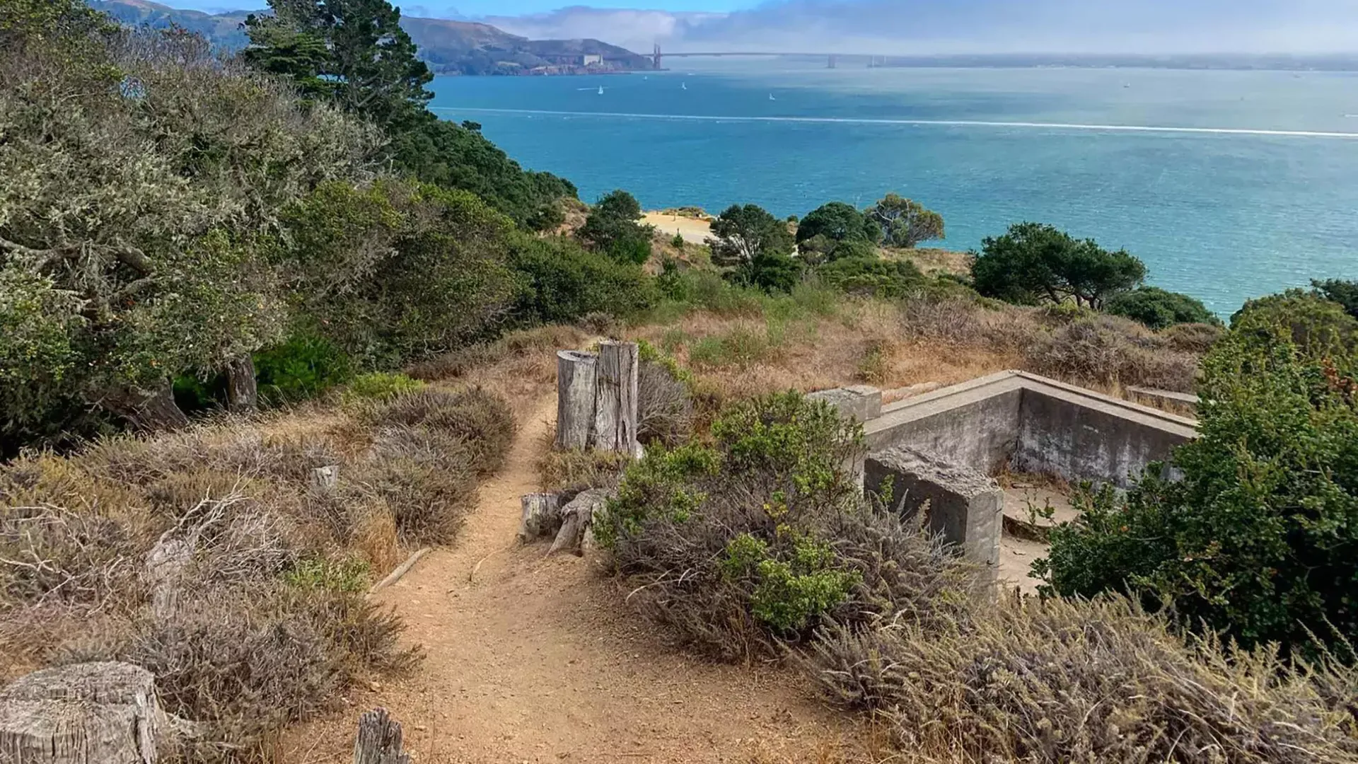 Campeggio presso l'Angel Island State Park, 可以看到贝博体彩app湾和金门大桥